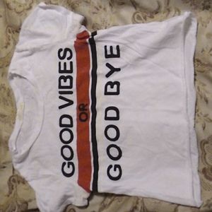 Girls Occasion muscle shirt Good Vibes Or Goodbye Size XS
